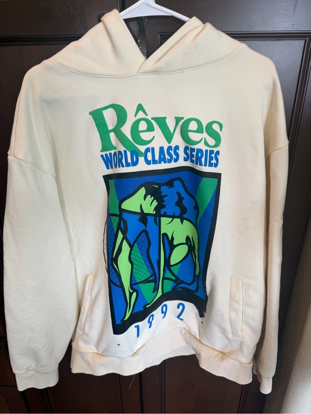 Rêves Paris "World Class Series 1992" Graphic Hoodie - XL yellow